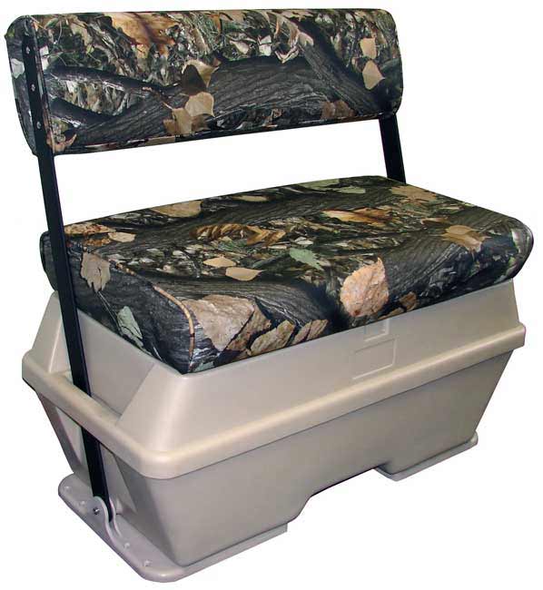 Dlx 50 Qt Swing Back Cooler/Livewell Seat-Tan/Camo - Moeller Marine